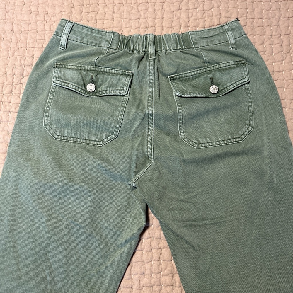 VERVET By FLYING MONKEY Barrel Style Sage Green Joggers - Picture 7 of 9